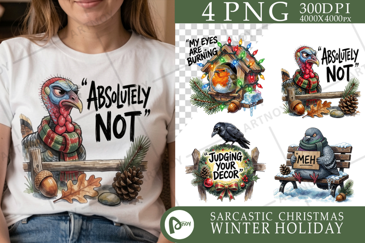 Winter Birds Quotes Sublimation