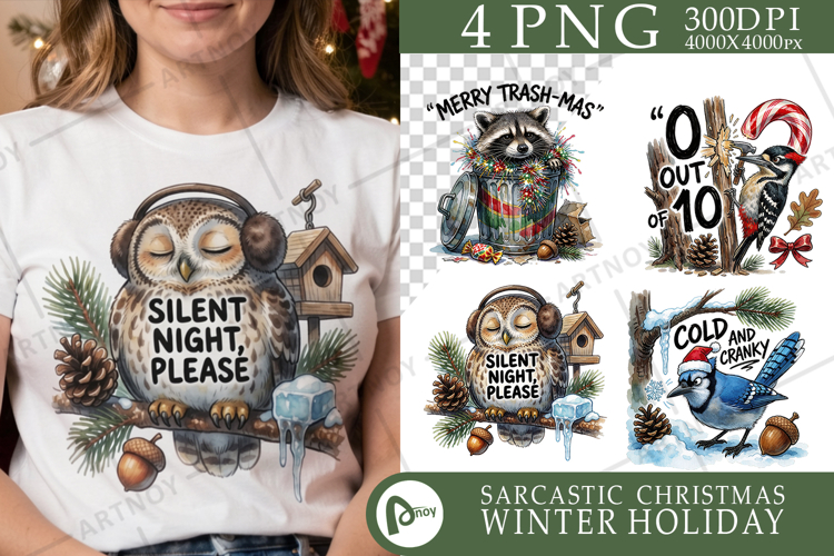 Winter Birds Quotes Sublimation