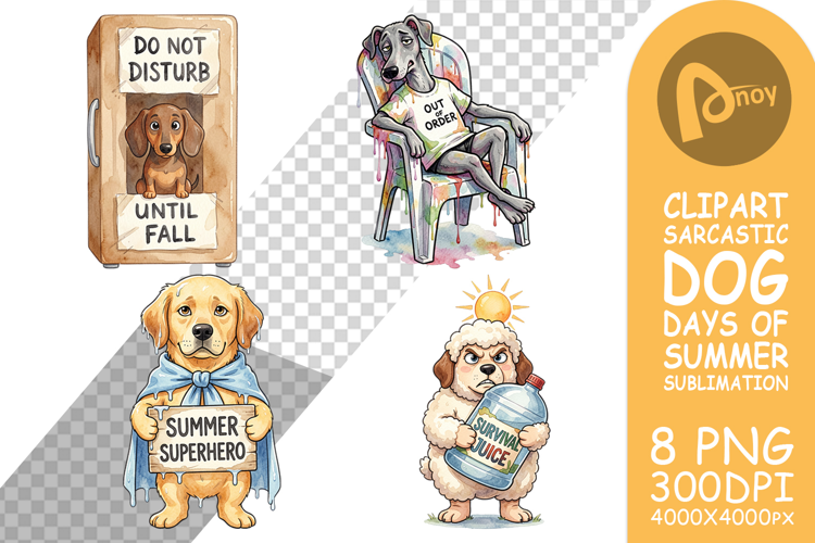 Sarcastic Lazy Summer Dog Sublimation