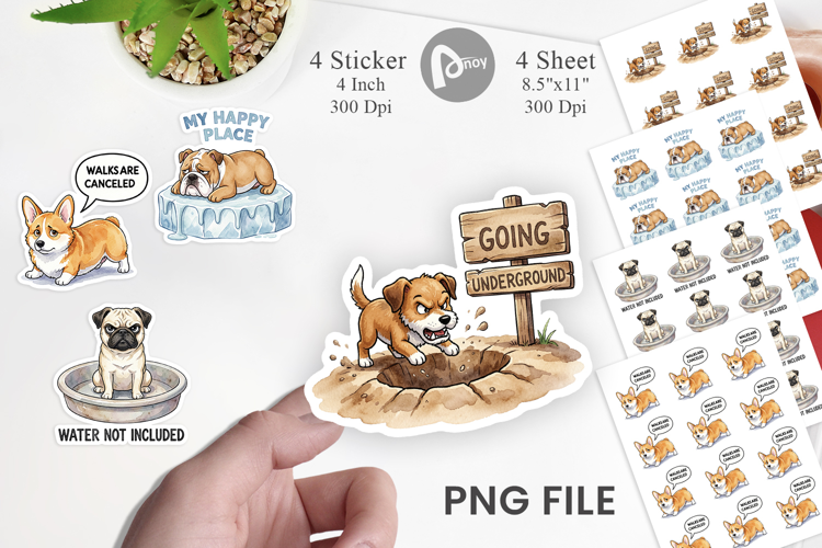 Sarcastic Lazy Summer Dog Sticker