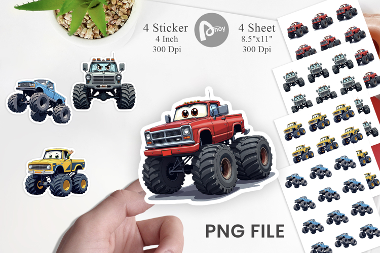 Monster Trucks Clipart Image 6
