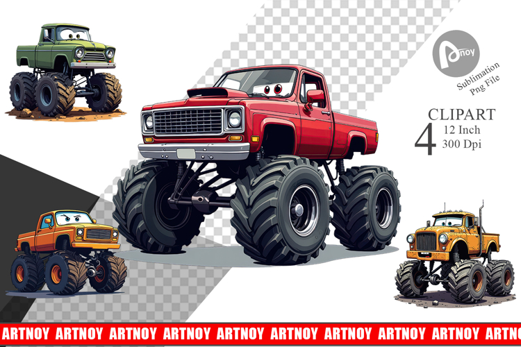 Monster Trucks Clipart Image 7