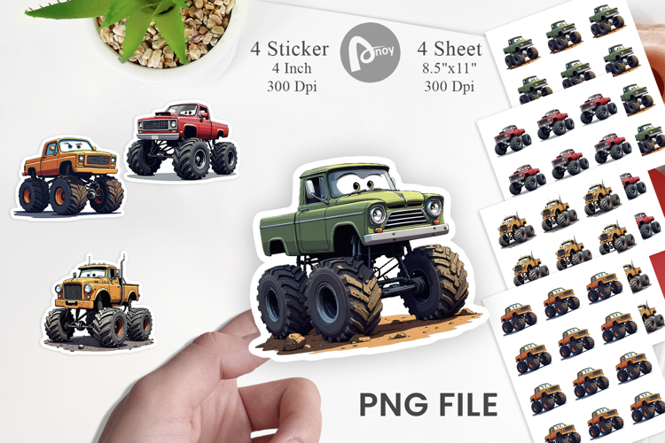 Monster Trucks Clipart Image 5