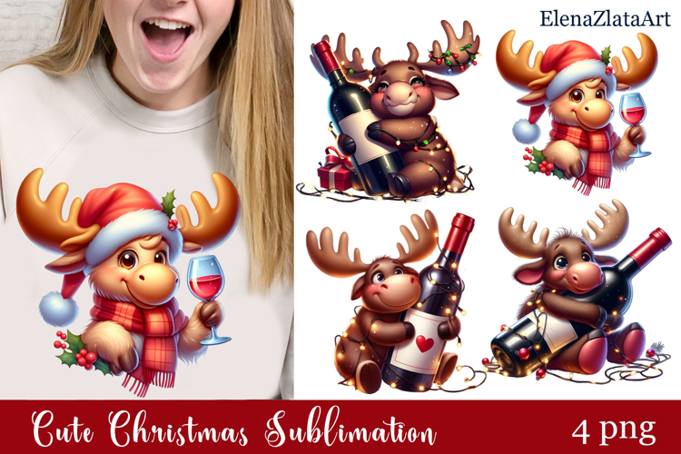 Sarcastic moose clipart. Winter clipart Sublimation