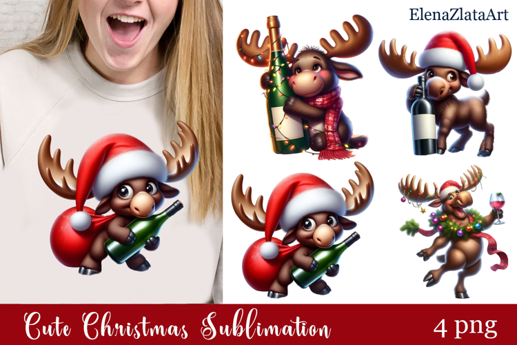 Sarcastic moose clipart. Winter clipart Sublimation
