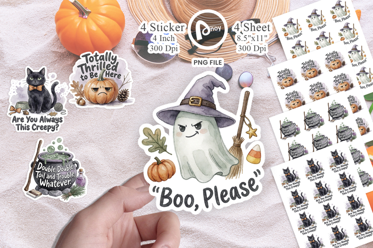 Pastel Halloween Quotes Sticker