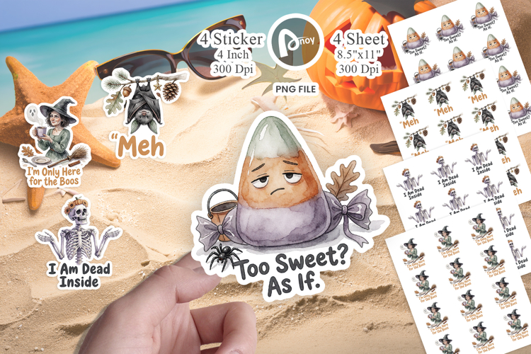 Pastel Halloween Quotes Sticker