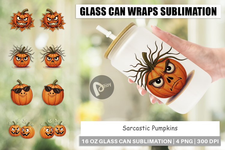 Glass Can Sarcastic Pumpkins