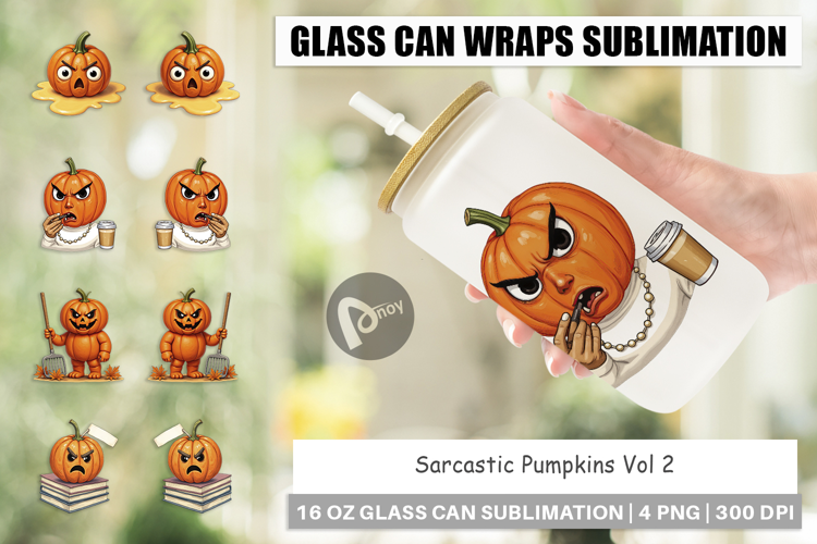 Glass Can Sarcastic Pumpkins