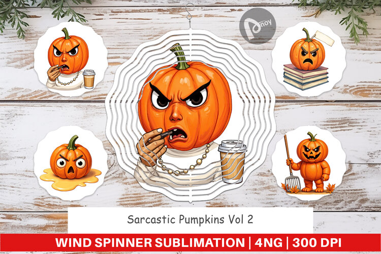 Wind Spinner Sarcastic Pumpkins example image 1