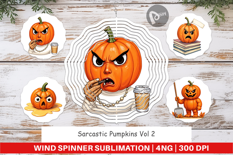 Wind Spinner Sarcastic Pumpkins