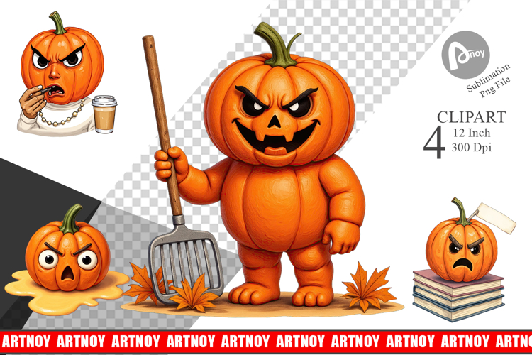 Sarcastic Pumpkins Clipart