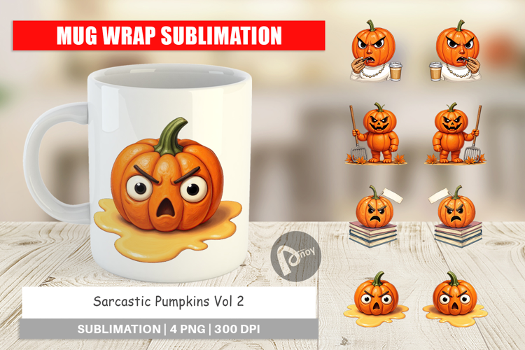 Mug Wrap Sarcastic Pumpkins