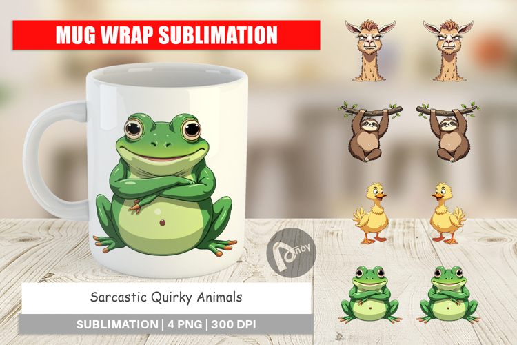 Mug Wrap Quirky Sarcastic Animals