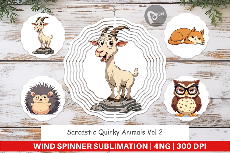 Wind Spinner Quirky Sarcastic Animals