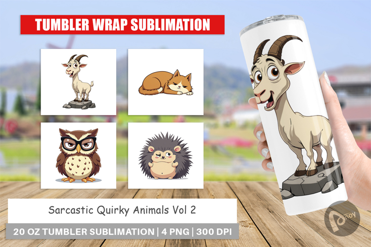 Tumbler Quirky Sarcastic Animals