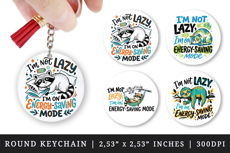 Sarcastic Quote round keychain pintable sublimation design