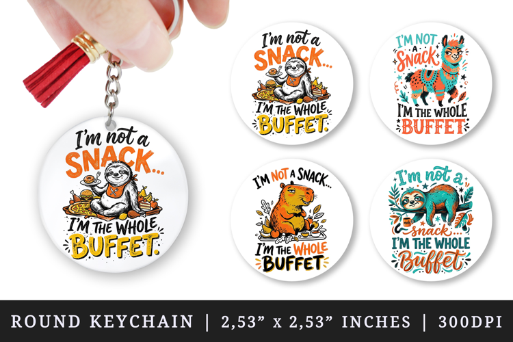 Sarcastic Quote round keychain pintable sublimation design