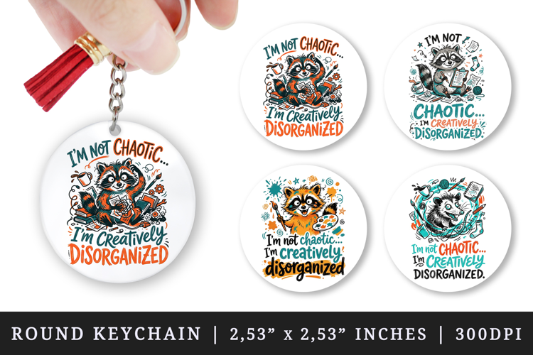 Sarcastic Quote round keychain pintable sublimation design