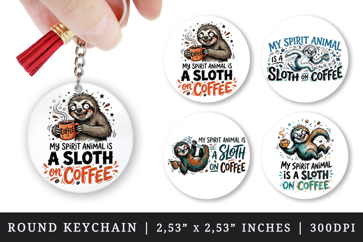 Sarcastic Quote round keychain pintable sublimation design