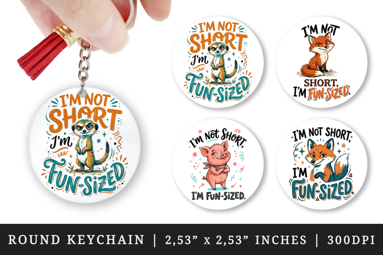 Sarcastic Quote round keychain pintable sublimation design