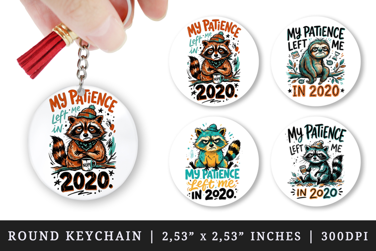 Sarcastic Quote round keychain pintable sublimation design