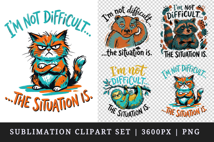 Sarcastic Quote clipart printable sublimation design png