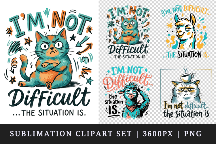 Sarcastic Quote clipart printable sublimation design png