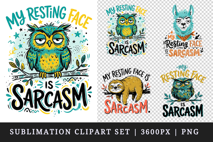 Sarcastic Quote clipart printable sublimation design png