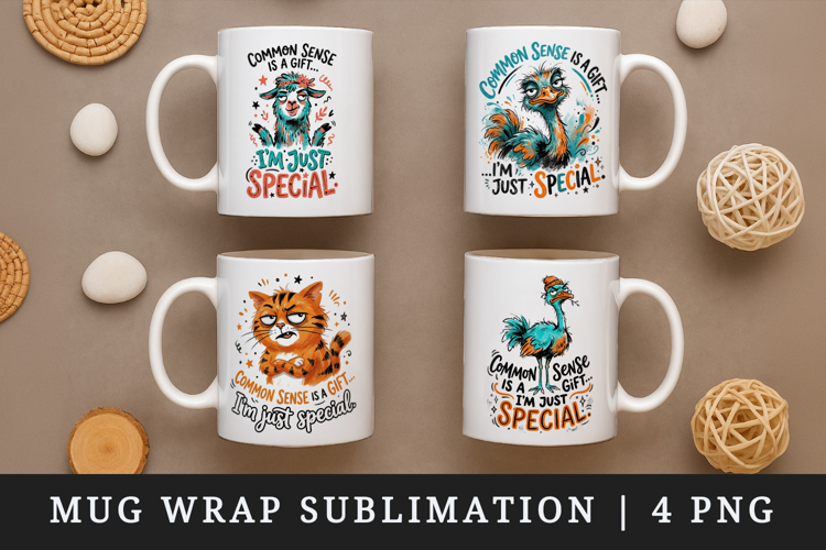 Sarcastic Quote mug wrap printable sublimation design