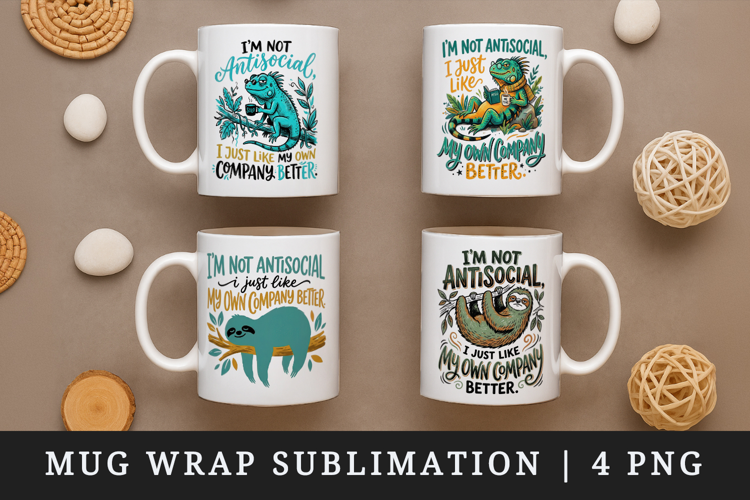 Sarcastic Quote mug wrap printable sublimation design