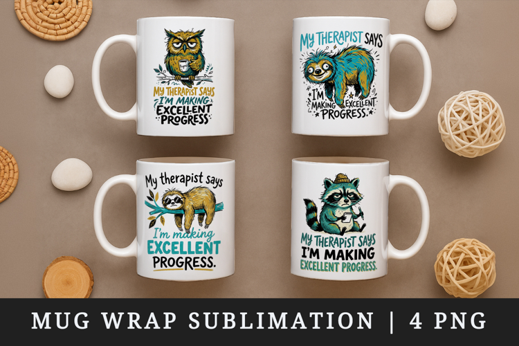 Sarcastic Quote mug wrap printable sublimation design