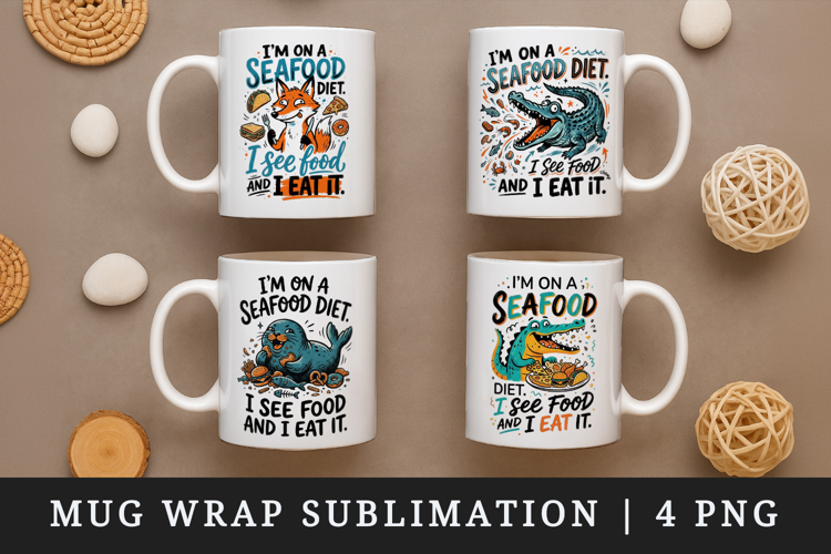 Sarcastic Quote mug wrap printable sublimation design