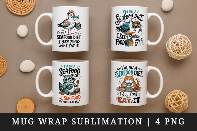Sarcastic Quote mug wrap printable sublimation design