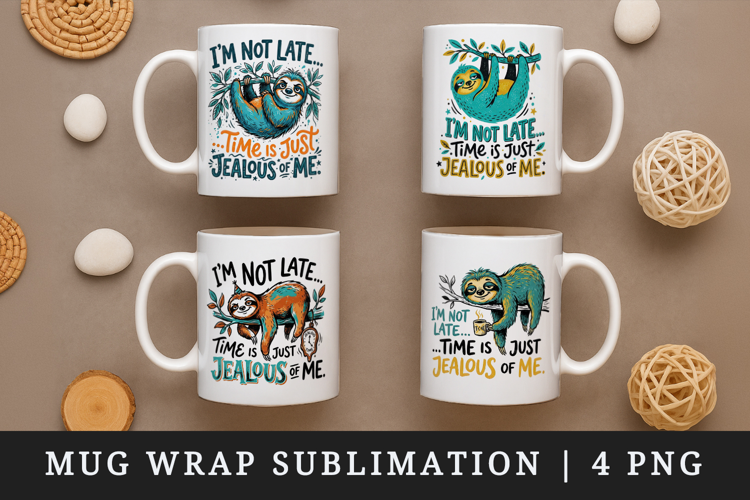 Sarcastic Quote mug wrap printable sublimation design
