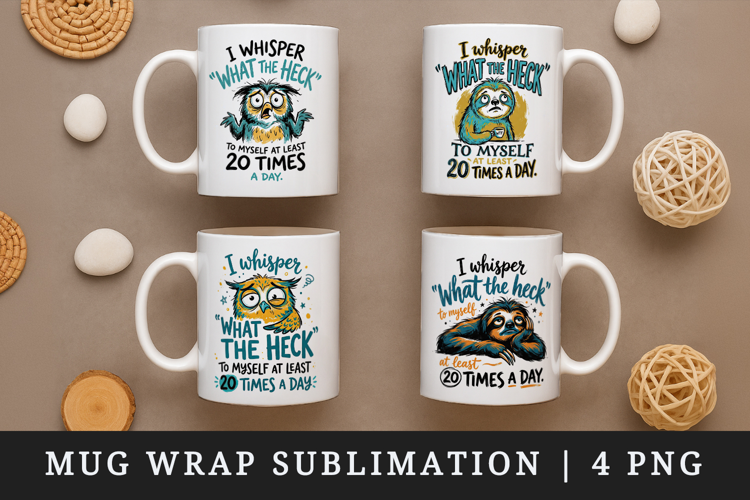 Sarcastic Quote mug wrap printable sublimation design