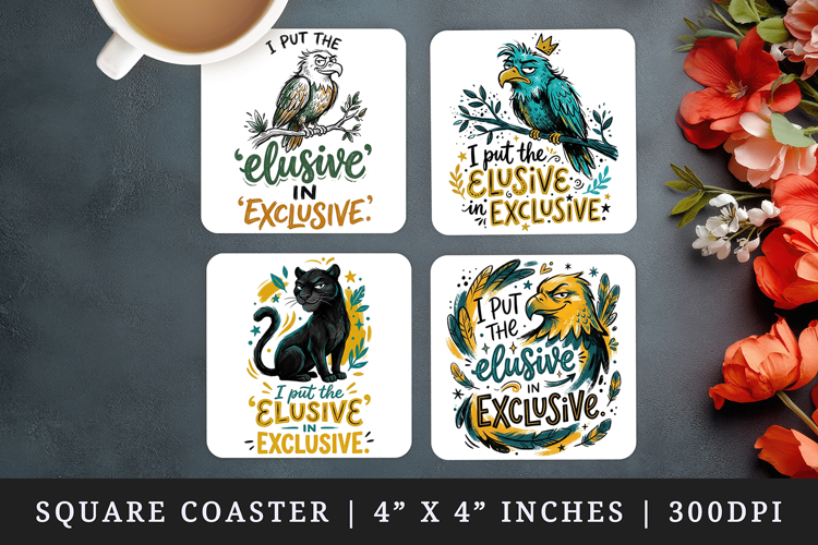 Sarcastic Quote square coaster sublimation, coasters design