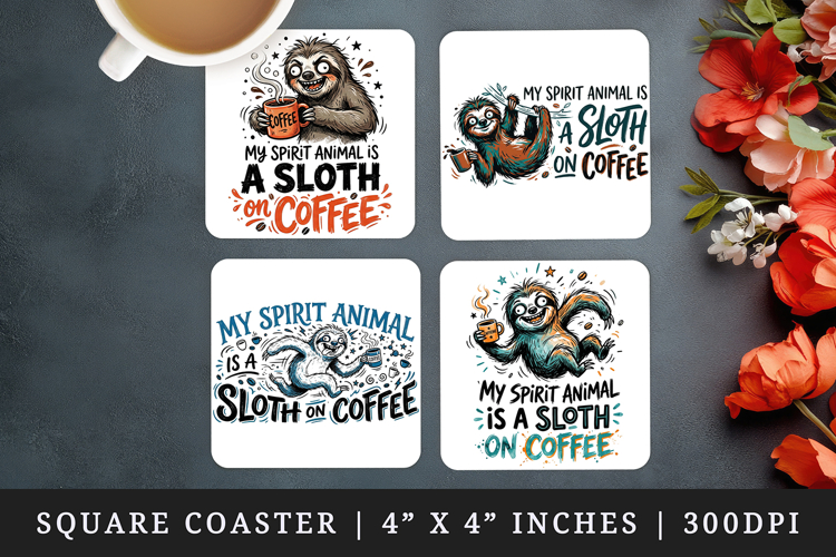 Sarcastic Quote square coaster sublimation, coasters design