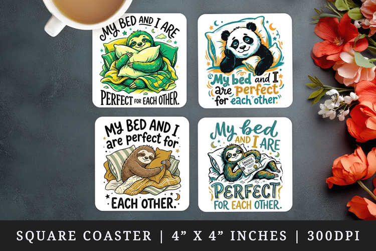 Sarcastic Quote square coaster sublimation, coasters design