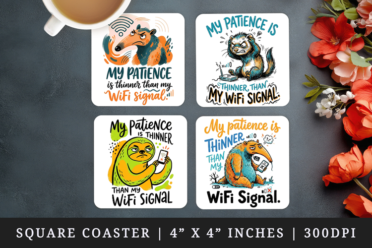 Sarcastic Quote square coaster sublimation, coasters design