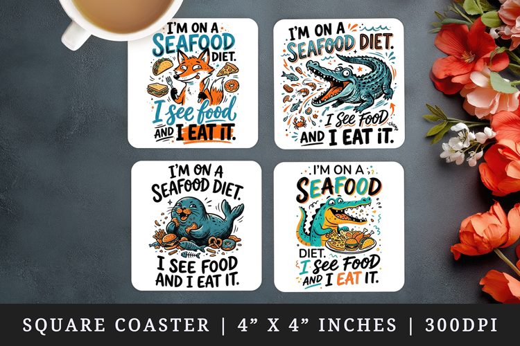 Sarcastic Quote square coaster sublimation, coasters design
