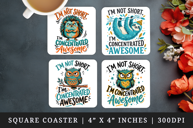 Sarcastic Quote square coaster sublimation, coasters design