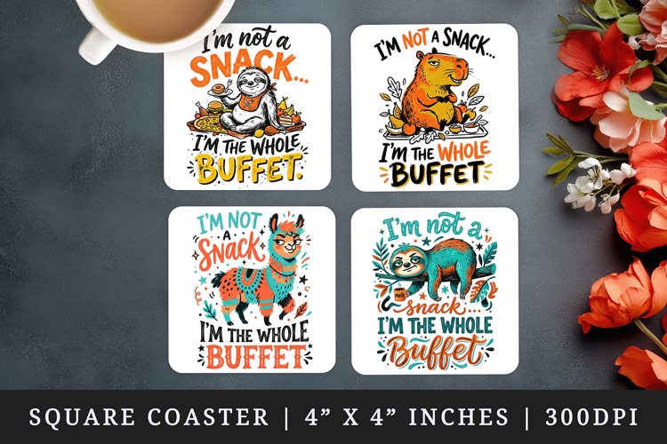 Sarcastic Quote square coaster sublimation, coasters design