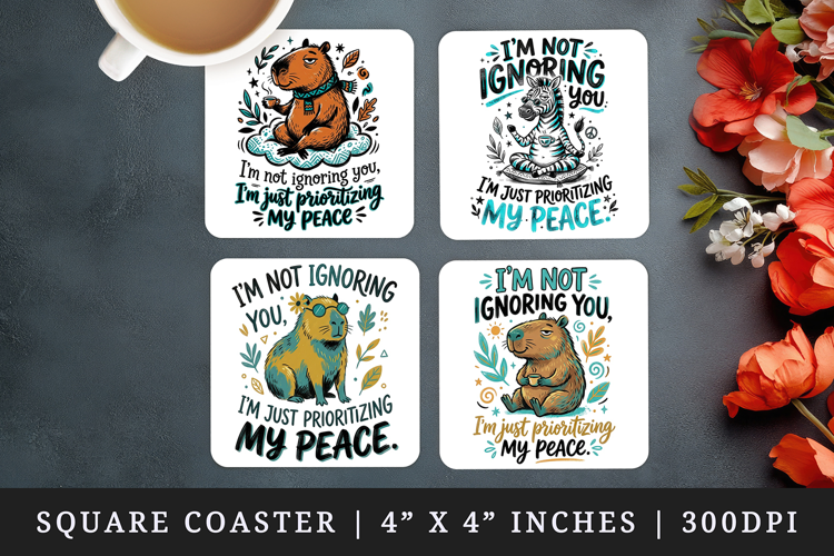 Sarcastic Quote square coaster sublimation, coasters design