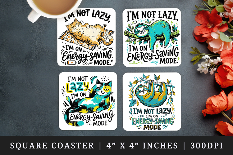 Sarcastic Quote square coaster sublimation, coasters design