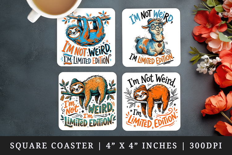 Sarcastic Quote square coaster sublimation, coasters design