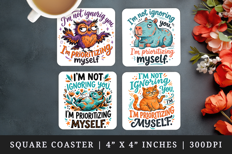 Sarcastic Quote square coaster sublimation, coasters design