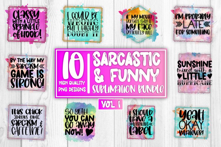 Sarcastic Quotes Sublimation Bundle Funny Quotes Sublimation