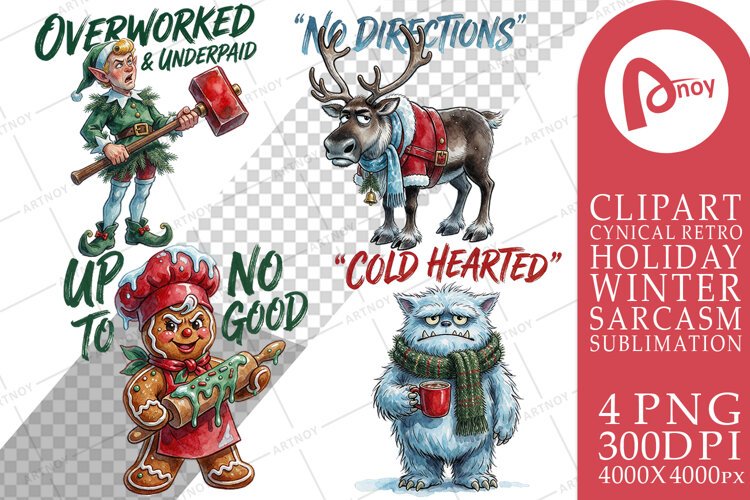 Sarcastic Christmas Sublimation example image 1