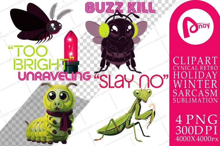 Christmas Tiny Bugs Sublimation example image 1